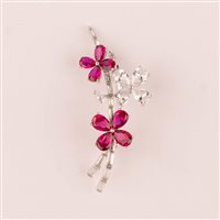 Brooch Ultima Edizione Woman in Silver SA00366-ROSSO
